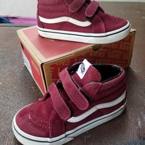 Kids burgandy Vans